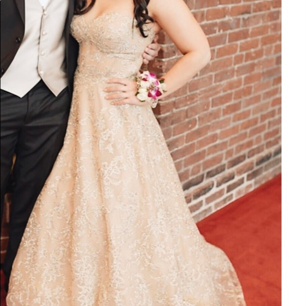 Prom Girl Strapless Prom Dress